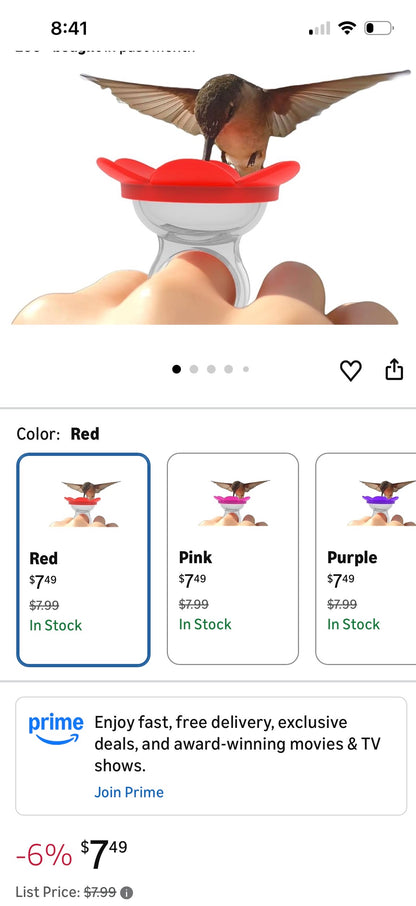 HUMMINGBIRD RING FEEDER