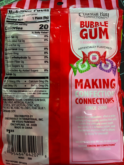 COASTAL BAY BUBBLE GUM 5.5oz bag