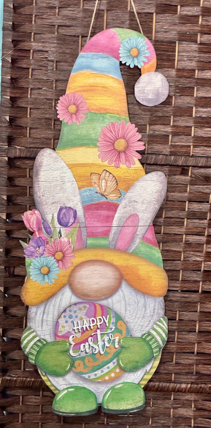 WOODEN EASTER BUNNY HANGING GNOMES