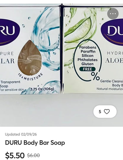 DURU TRANSPARENT BODY SOAP BAR