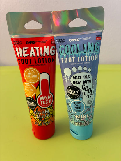 ONYX  FOOT LOTION HEATING/ COOLING 2.2oz/65ML