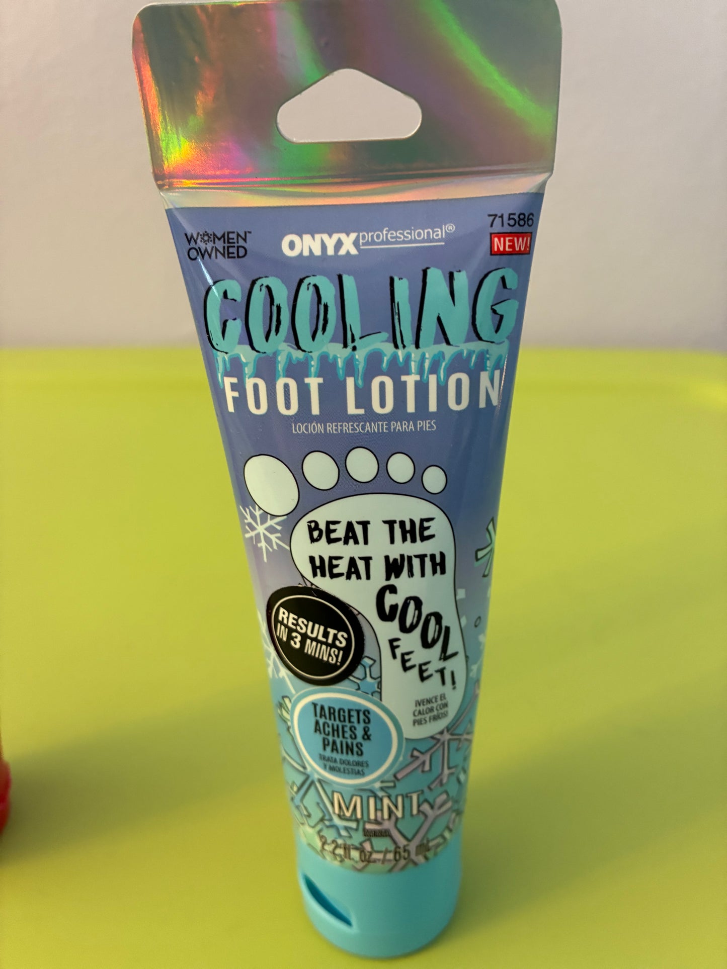 ONYX  FOOT LOTION HEATING/ COOLING 2.2oz/65ML