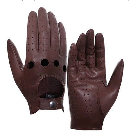 MENS Leather Driving Gloves Sz Lg