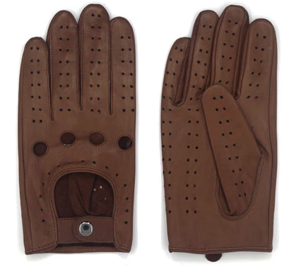 MENS Leather Driving Gloves Sz Lg