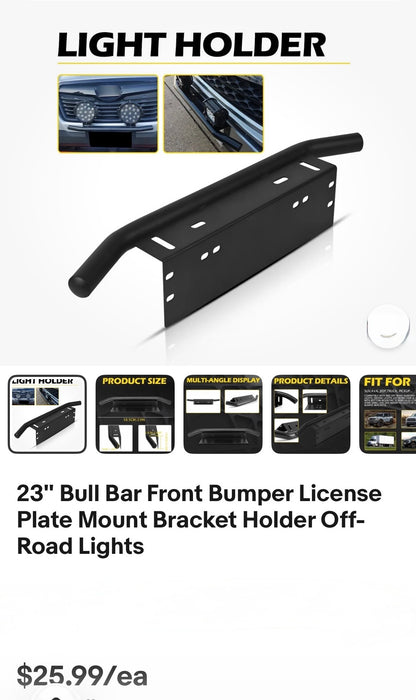 Black Mounting Bracket for Light Bar