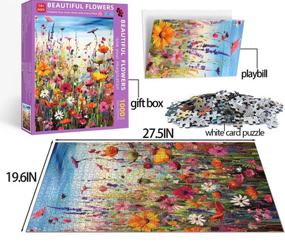 BEAUTIFUL FLOWERS 1000 PC PUZZLE