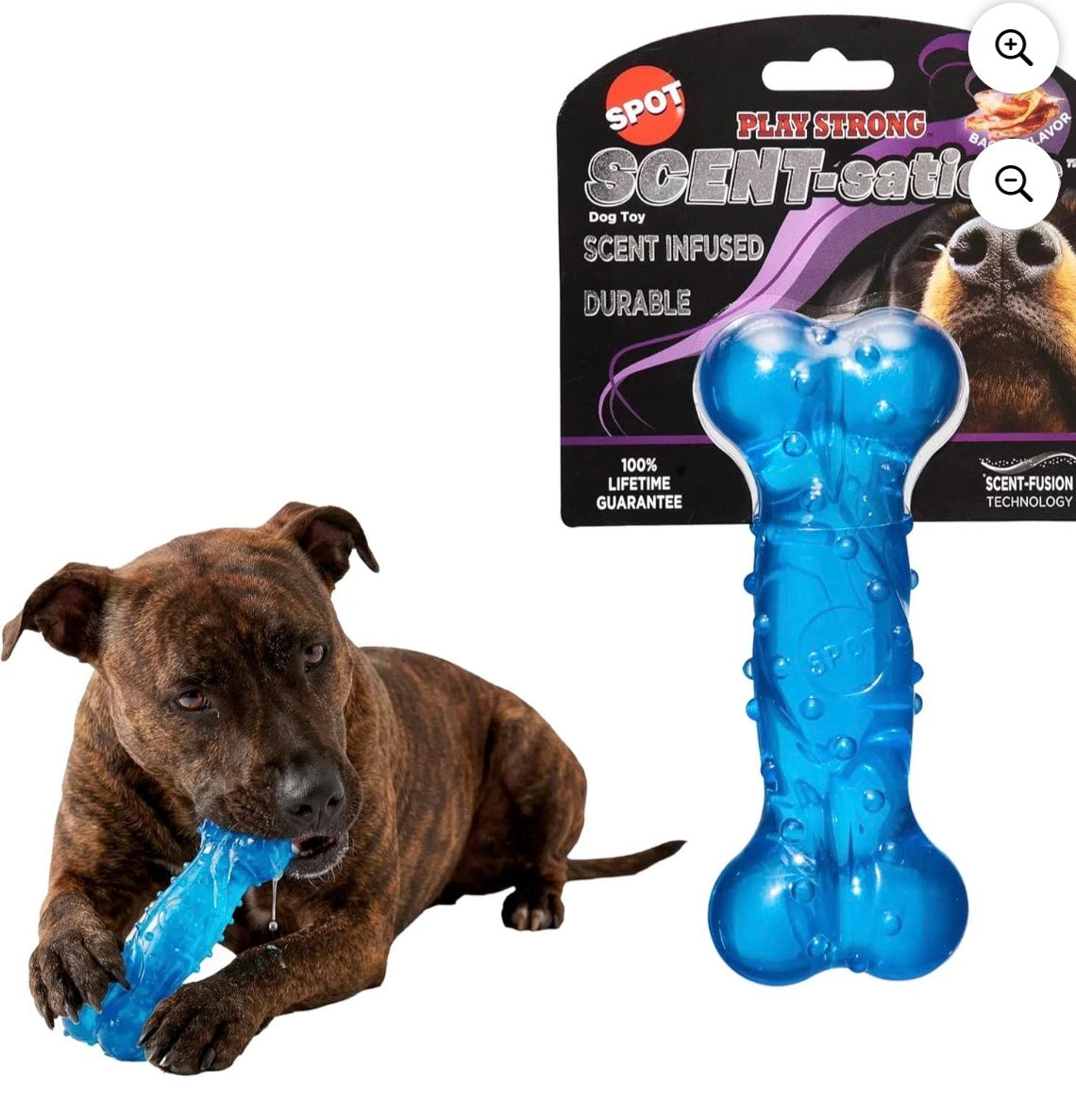 DOG CHEW TOYS BACON INFUSED