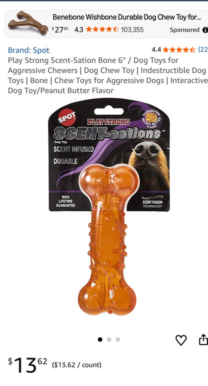 DOG CHEW TOYS BACON INFUSED