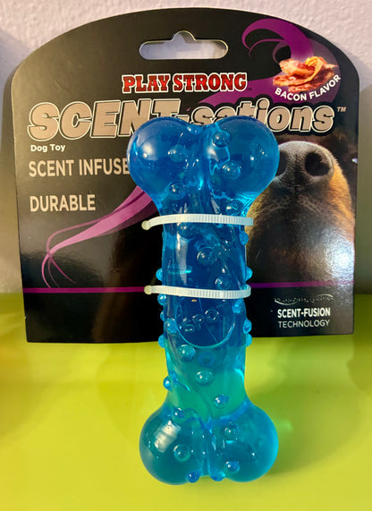 DOG CHEW TOYS BACON INFUSED