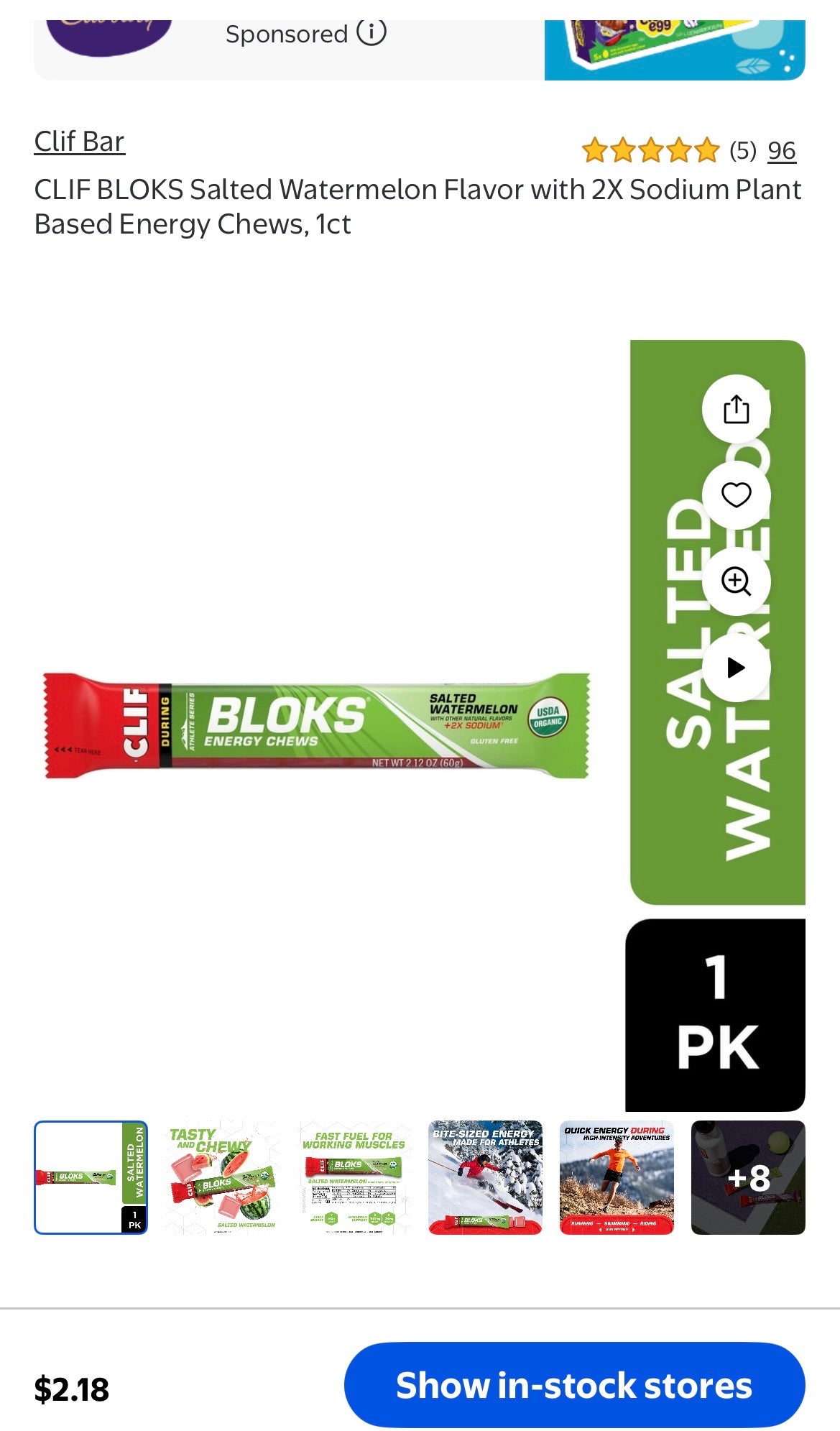 CLIF BAR ENERGY CHEW BLOKS 2.12 oz