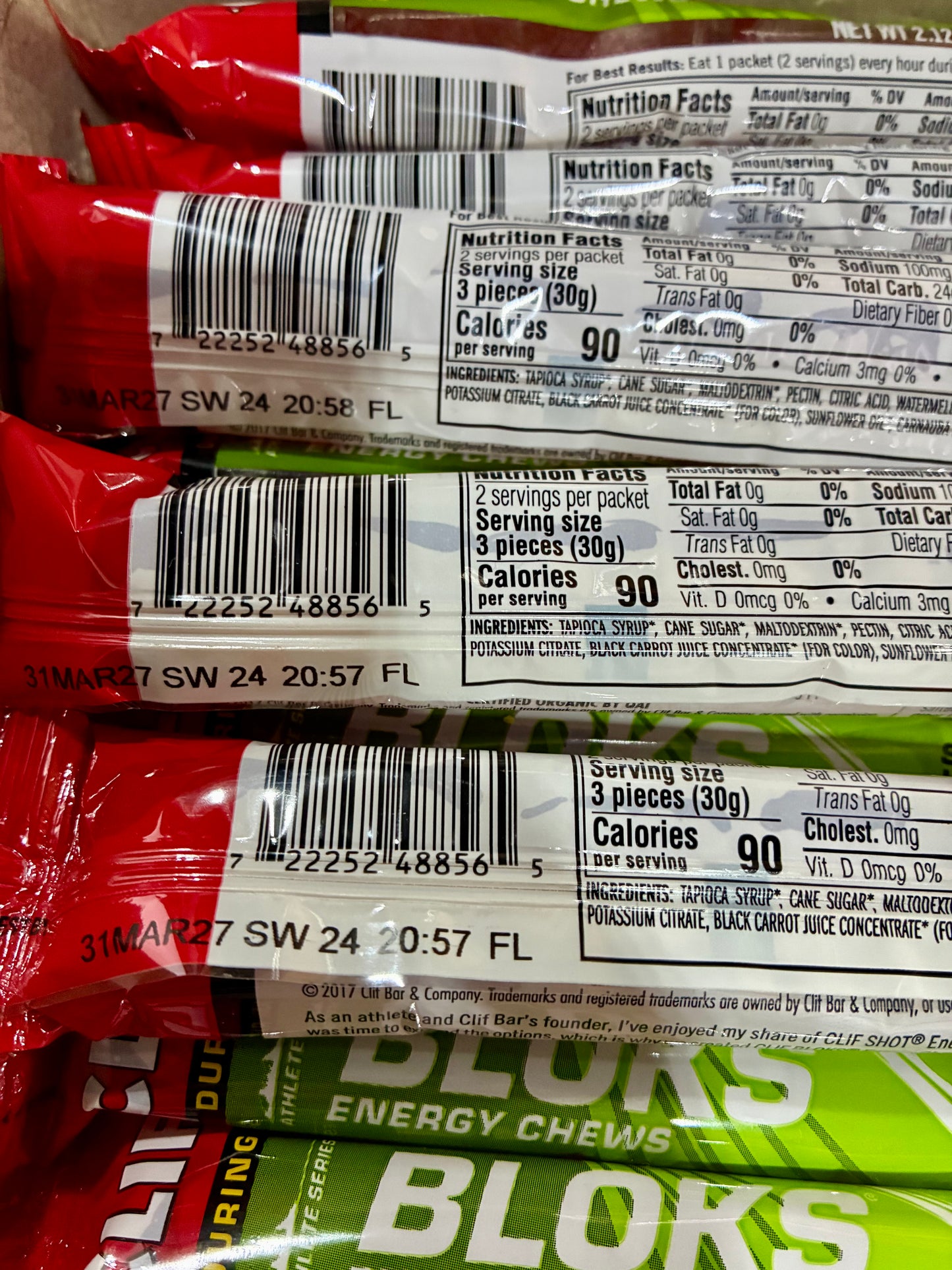 CLIF BAR ENERGY CHEW BLOKS 2.12 oz