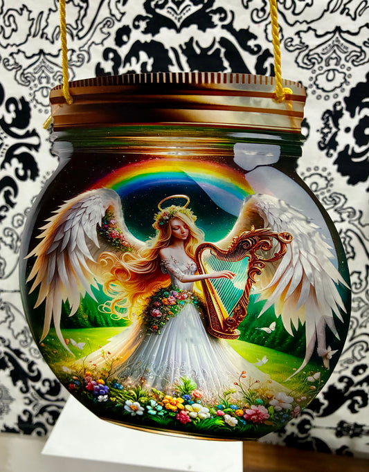 ANGEL WITH HARP SUN CATCHER