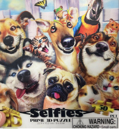 Prime 3D " SELFIES " puzzle featuring PETS.