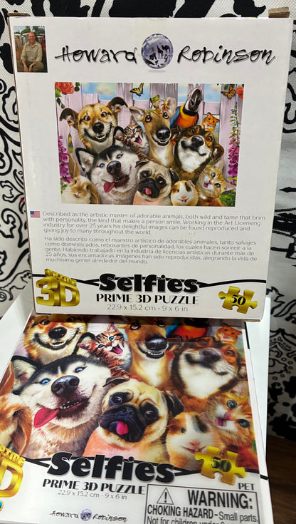 Prime 3D " SELFIES " puzzle featuring PETS.