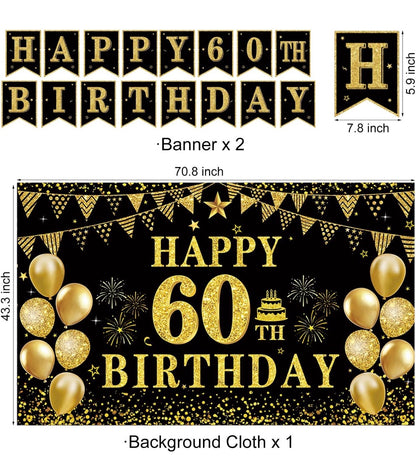 HAPPY 60th BIRTHDAY SUPPLIES