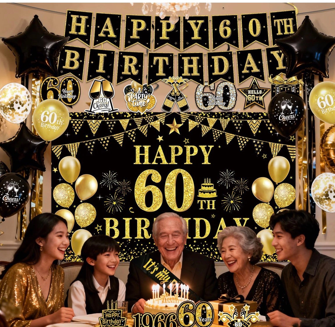 HAPPY 60th BIRTHDAY SUPPLIES
