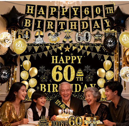 HAPPY 60th BIRTHDAY SUPPLIES