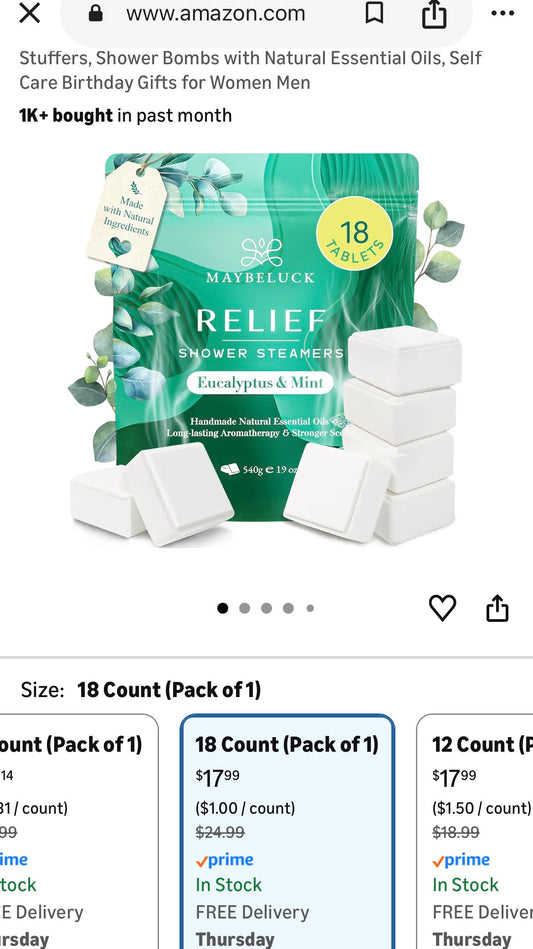MAYELUCK RELIEF SHOWER STEAMERS EUCALYPTUS @ MINT