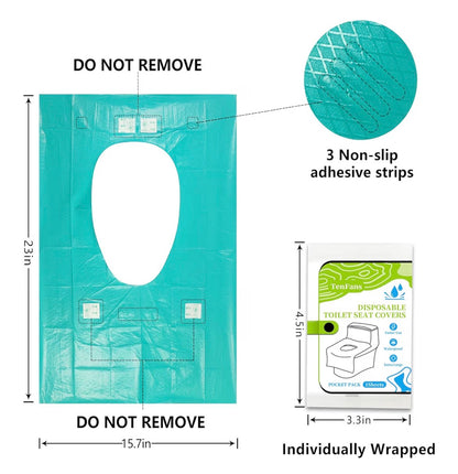 DISPOSABLE TOILET SEAT COVERS 8 PK