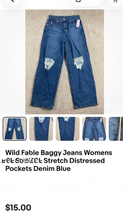 Wild Fable Baggy Jeans  SZ 8