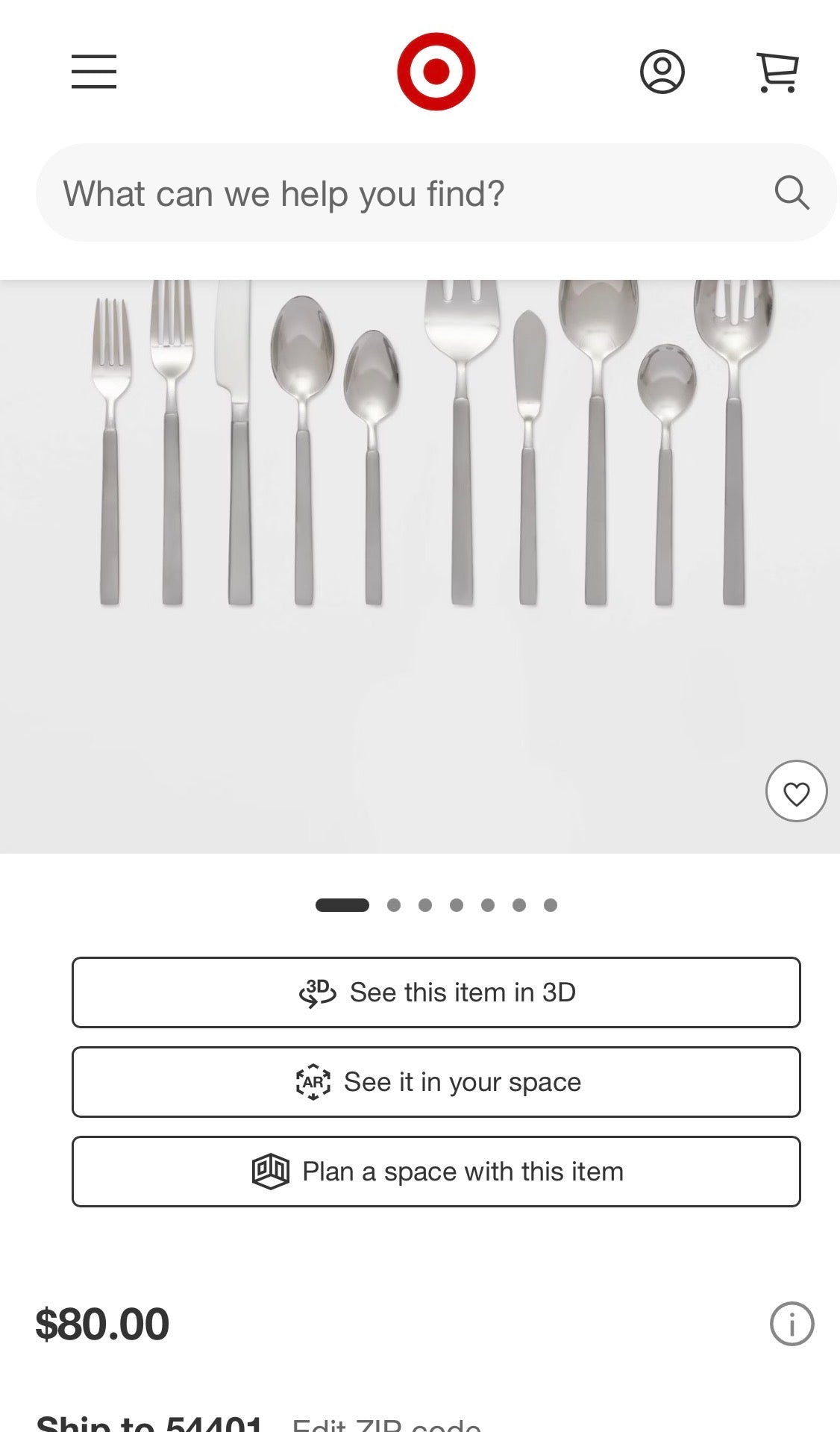 THRESHOLD  NEWFANE 45 PC FLATWARE SET