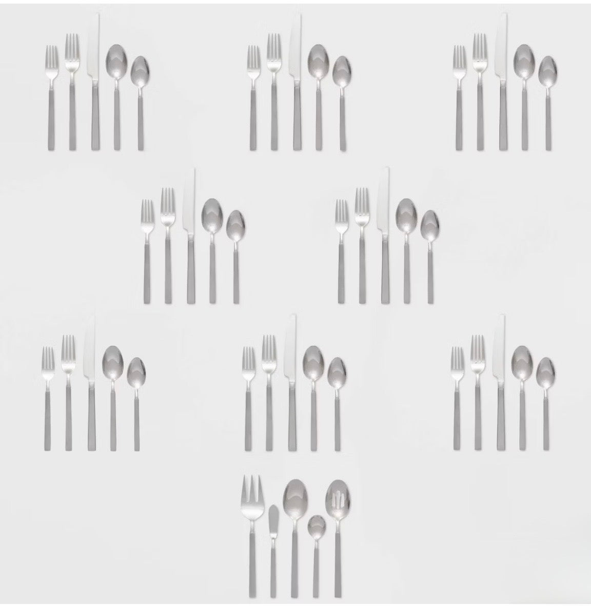 THRESHOLD  NEWFANE 45 PC FLATWARE SET