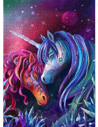 1000 pc CRYSTAL GARDEN UNICORNS