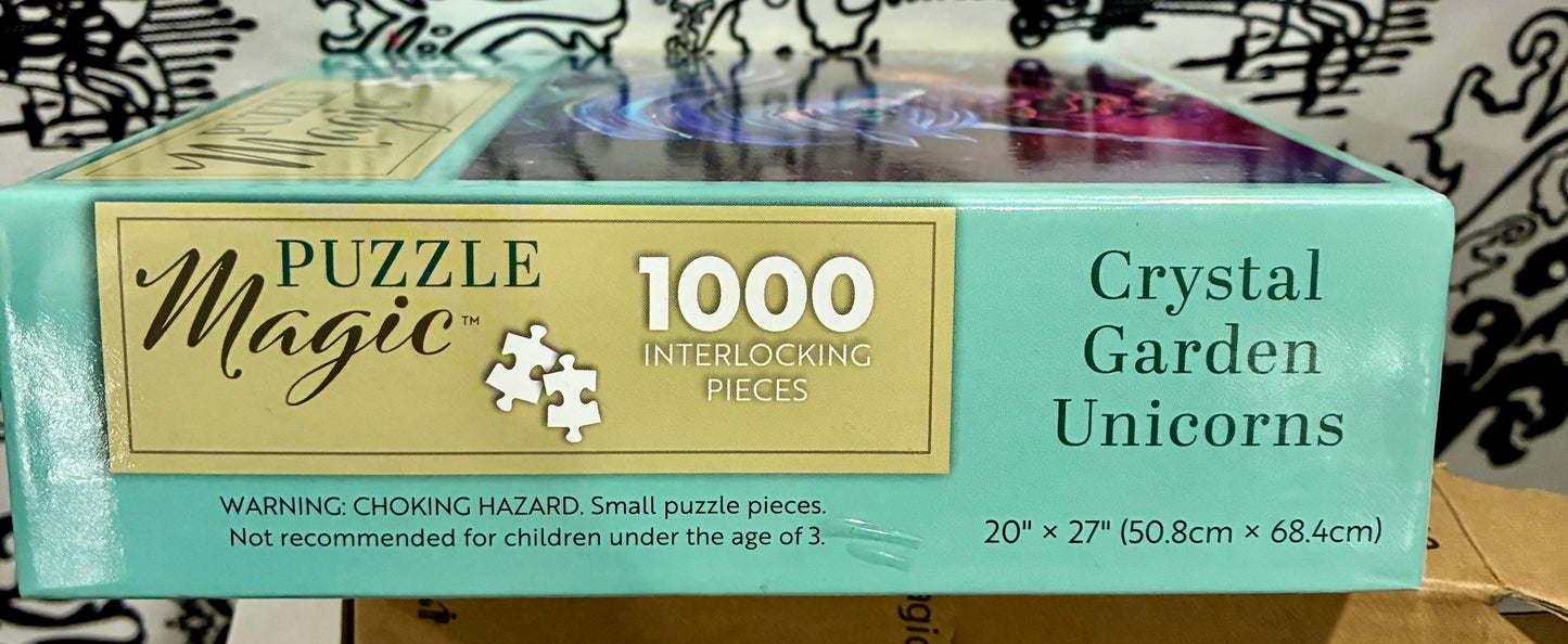 1000 pc CRYSTAL GARDEN UNICORNS