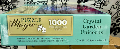 1000 pc CRYSTAL GARDEN UNICORNS
