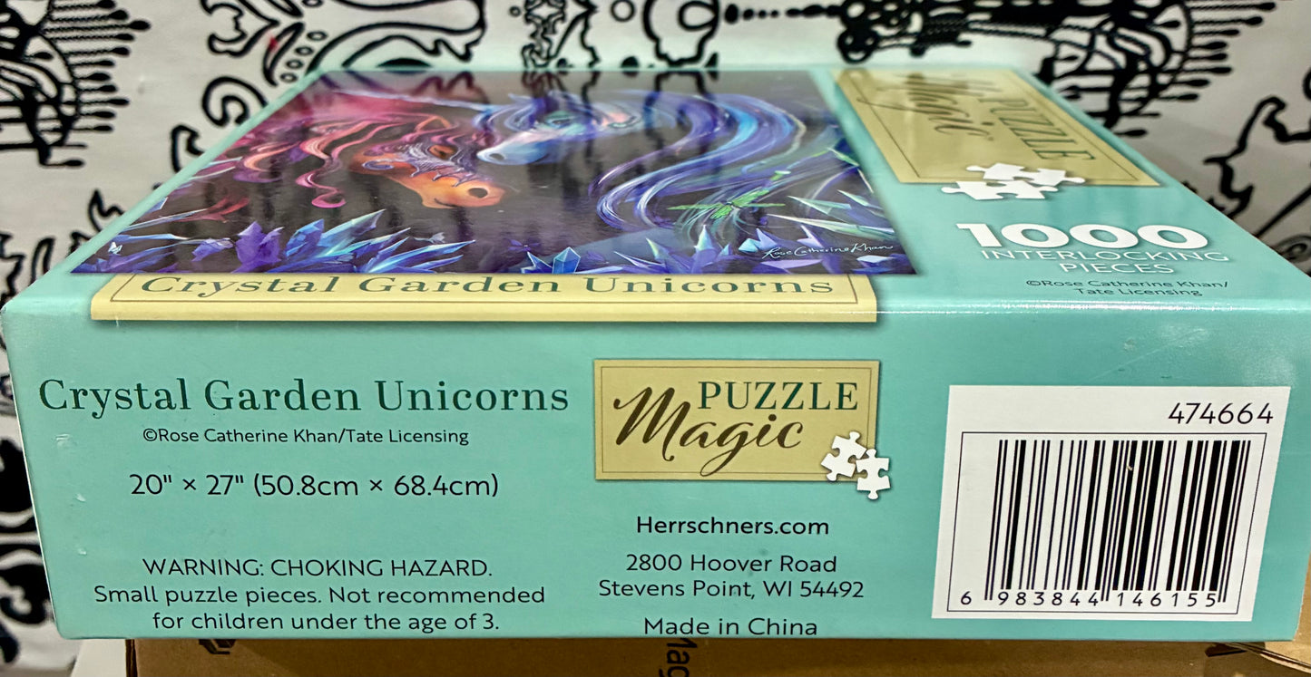 1000 pc CRYSTAL GARDEN UNICORNS