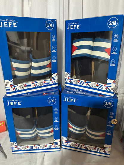 CUBA FLAG SLIDE SANDALS