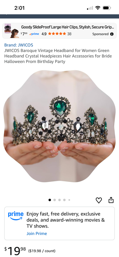 GREEN TIARA CROWN