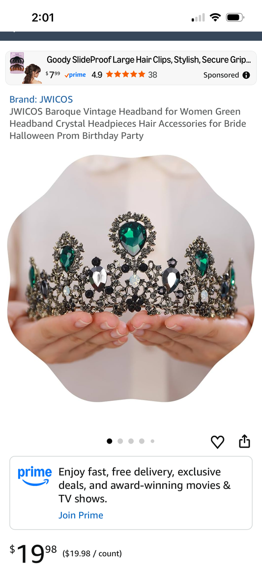 GREEN TIARA CROWN