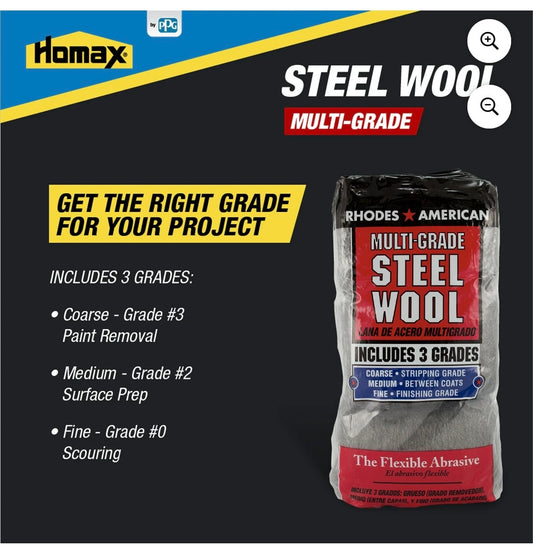 MULTI GRADE STEEL WOOL PADS