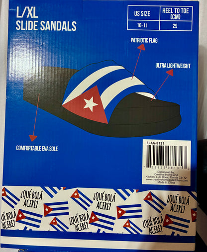 CUBA FLAG SLIDE SANDALS