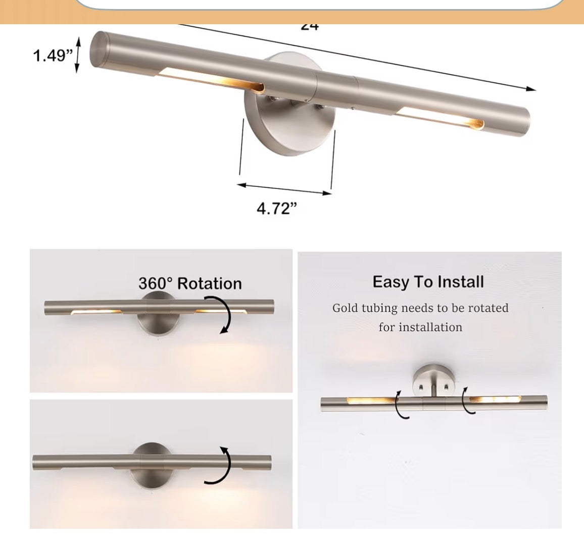 BRUSHED NICKEL LIGHT WALL SCONCE