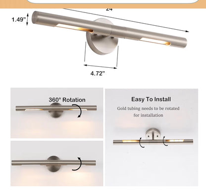 BRUSHED NICKEL LIGHT WALL SCONCE
