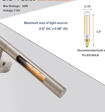 BRUSHED NICKEL LIGHT WALL SCONCE