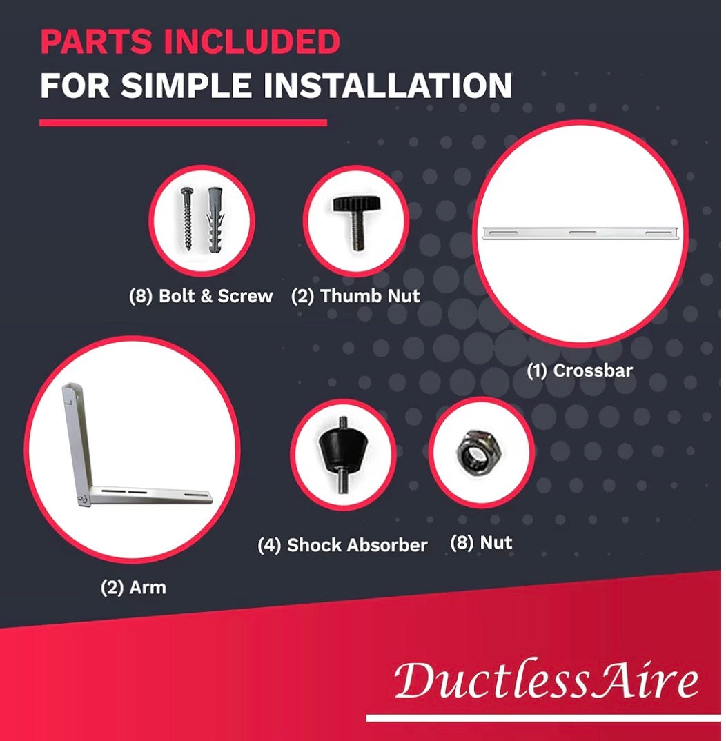 DUCTLESS AIR CONDITIONER  OUTDOOR WALL BRACKET FOR WINDOW MOUNT