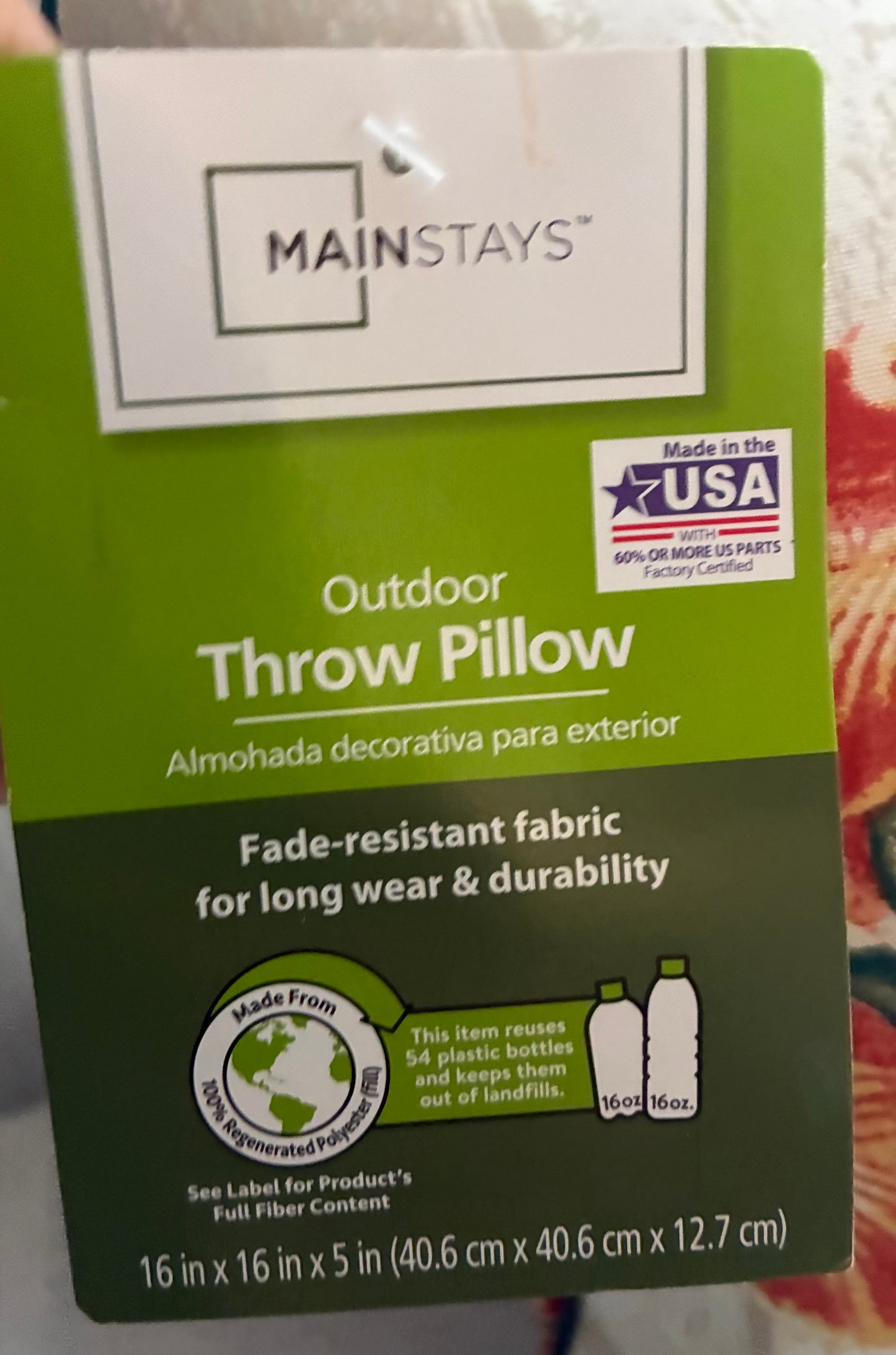 OUTDOOR REVERSIBLE THROW PILLOWS
