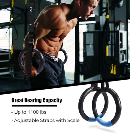 Gymnastic Rings 1100'slbs cap.