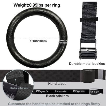 Gymnastic Rings 1100'slbs cap.