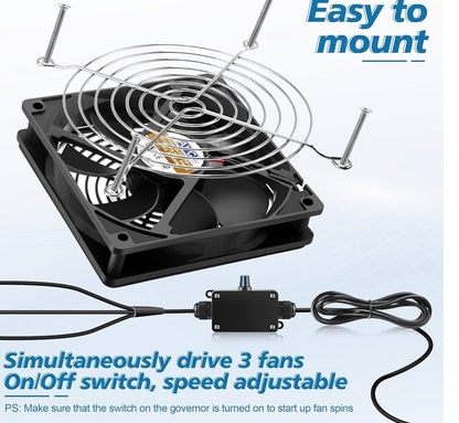 SOLAR POWER PANEL 14X14 3 FAN