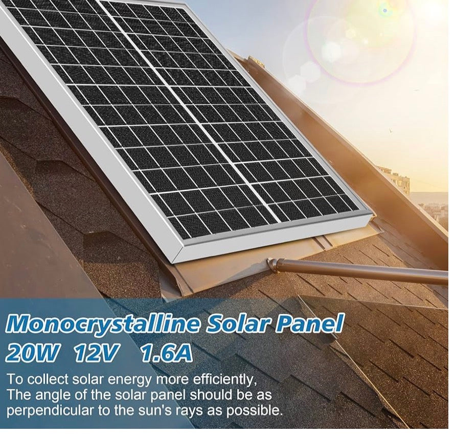 SOLAR POWER PANEL 14X14 3 FAN