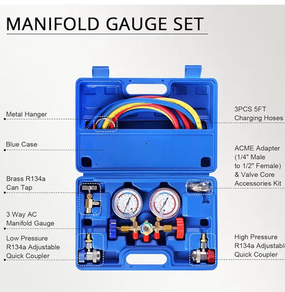 COMPLETE AC REFRIGERANT CHARGE KIT /RECHARGE R134a  R404a