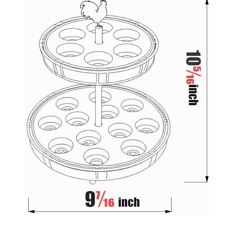 Maulehua Metal  Egg Storage Display Rack