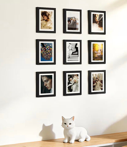 5X7 PICTURE FRAME SET OF 5 BLACK