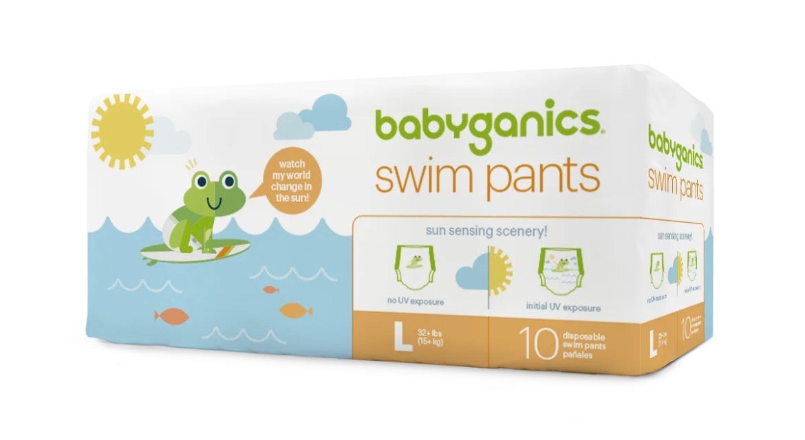 BABYGANICS SWIM PANTS 10 CT