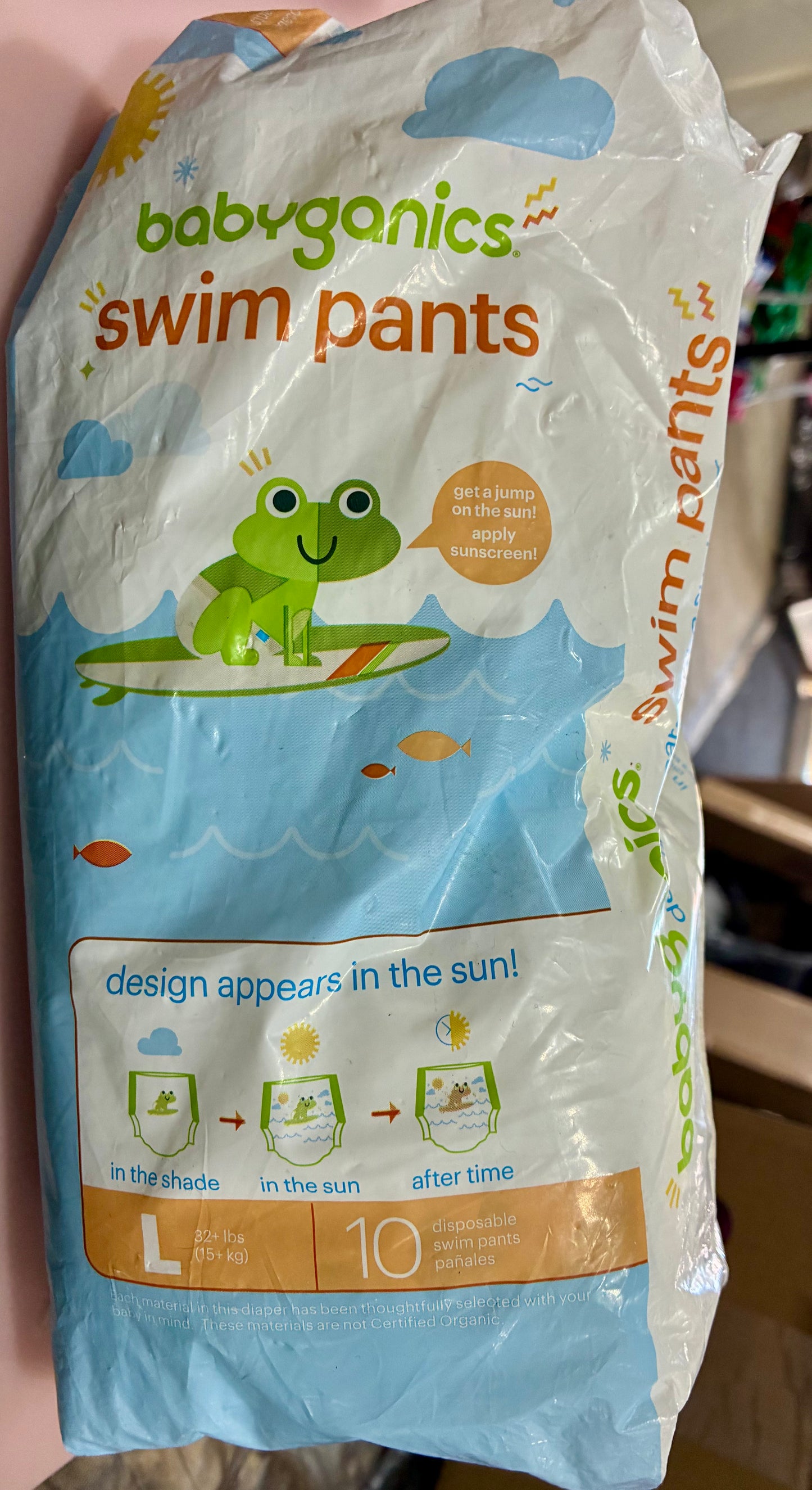 BABYGANICS SWIM PANTS 10 CT