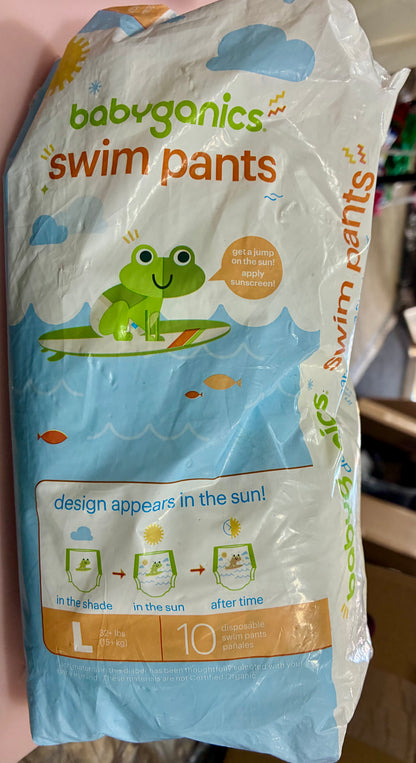 BABYGANICS SWIM PANTS 10 CT